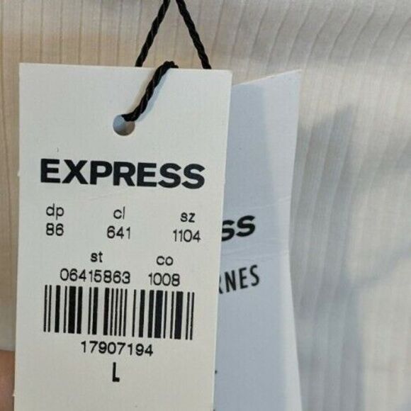 Express X Rocky Barnes Cropped Tank Top Square Neck Ribbed Large - Picture 8 of 8